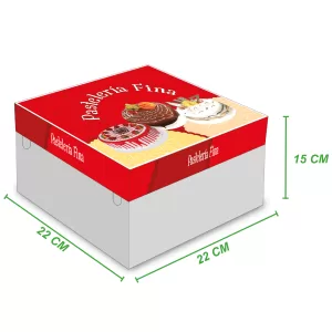 CAJA TORTA COMERCIAL 22x22x3